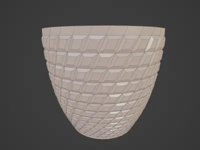 Flower Bowl vase 3D model