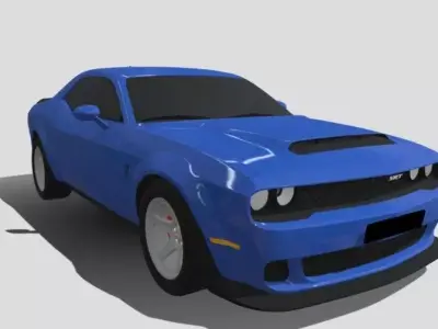 Dodge Challenger Widebody Low-poly 3D model