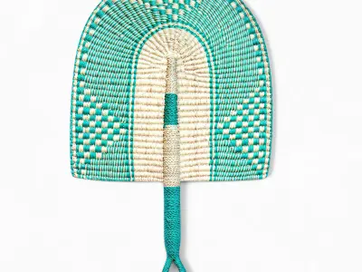 African Handwoven Fan 8 3D model