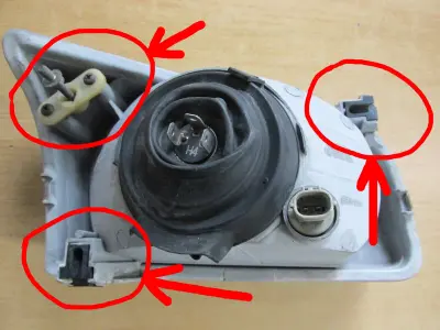 Toyota Starlet EP91 Glanza headlight clips adjusters 3D print model