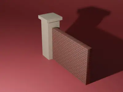 Park wall 3D model