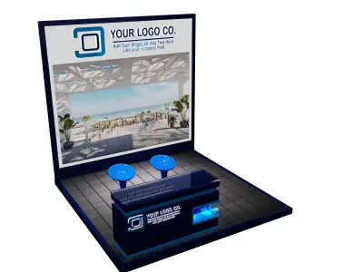  Booth Exhibition Stand a623d  3D model