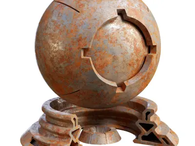 Plaster Patina Materials 05-06 - PBR - Seamless - 4k - SBSAR Low-poly 3D model