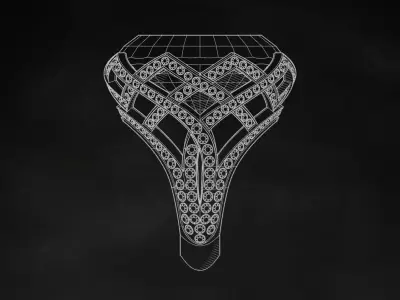 Jewelry Luxury Ring 3D print model