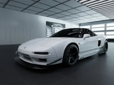 White Car Showroom 3D model 3D model