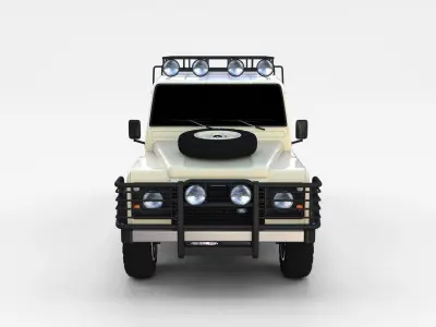 Land Rover Defender 110 Double Cab Pick Up rev 3D model