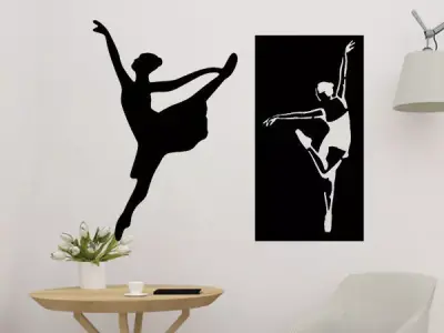 Ballet Girl Wall Mural 3D print model