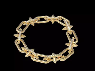 Conical Link Station Thorns Bracelet 3D print model
