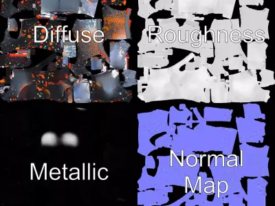 Vibrant Pattern Boxers model pack Low-poly 3D model