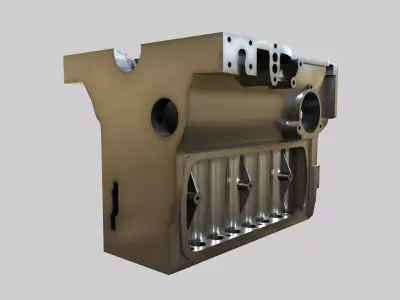 Cylinder Block Low-poly 3D model