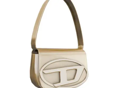 DIESEL Silver 1dr Bag  - 3d Model Low-poly  Low-poly 3D model