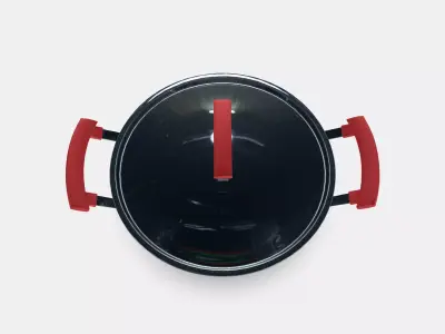 IDENTISK deep fryer with lid Low-poly 3D model