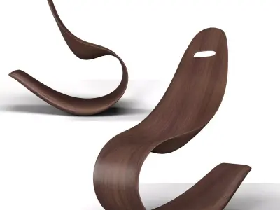 Wood carve chair 01 3D model