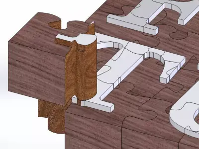 Wood Puzzle Free 3D model