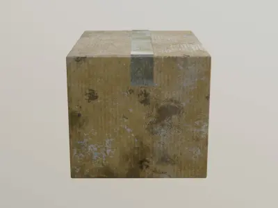 Free Worn Box  Free low-poly 3D model