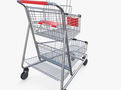 Shopping cart v13 3D model