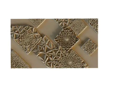 mural decor set wall panel 19  3D model
