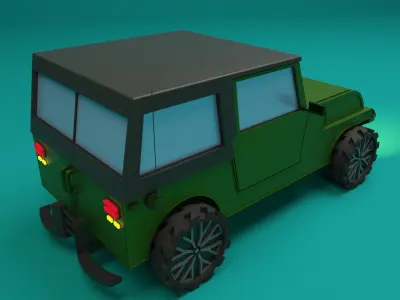 Lowpoly Car 3 Low-poly 3D model