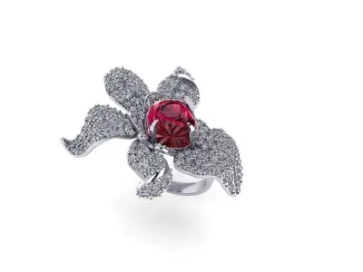 Women diamond ring 3d render 3D print model