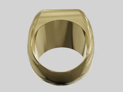 gents signet ring  3D print model