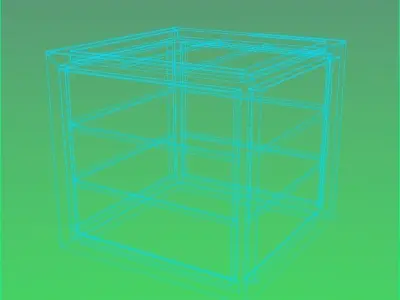 Closed Wooden BOX Free low-poly 3D model