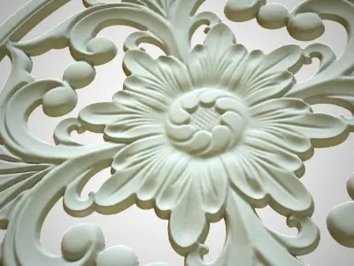 Engraving  no5 Low-poly 3D model