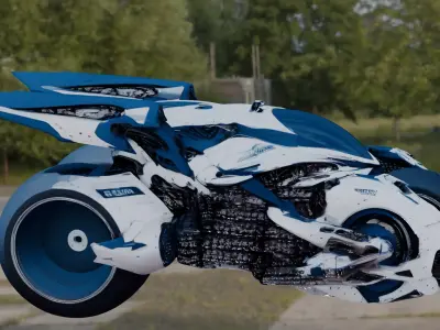 Aquila NeoRider Futuristic Cyber Bike Low-poly 3D model