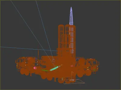 china  HQ-9  Long-range missile ballistic missile 3D model