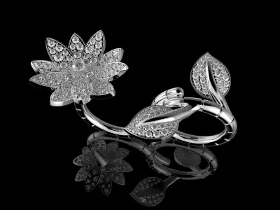 Lotus Ring 3D print model