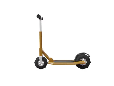 Lowpoly game-ready scooter - vehicle Low-poly 3D model