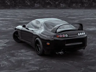 Toyota Supra 1997 Low-poly 3D model