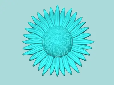 Sunflower 12 - Silicone Mold Maker - Template 3D print model