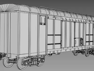  Freight Car 11-217 Low-poly 3D model