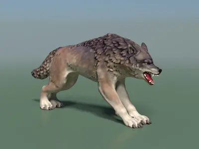 Wolf II Low Poly Low-poly 3D model
