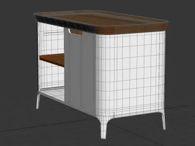 Airia Desk and Media Cabinet 3D model