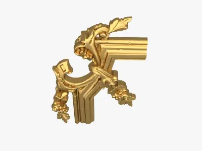 Classic  corner decor ornament 211  3D model