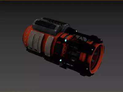 3D model of a mechanical or industrial object 3D model