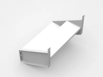 Screwable Two Step Staircase Ladder  3D model