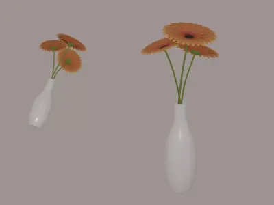 Vase with Flower 3D model