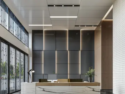 Modern reception lobby 3D model