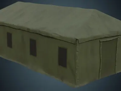 Tent 2B Low-poly 3D model
