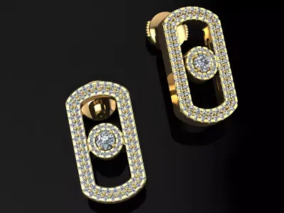 Messika Earrings 3D print model get