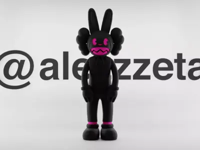 Kaws x Janky Textured Low-poly 3D model