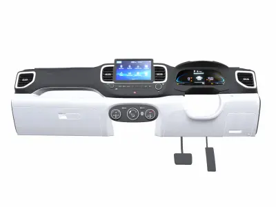 Hyundai Venue Turbo Dashboard Low-poly 3D model
