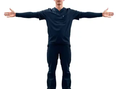 Professional Male Nurse model pack Low-poly 3D model