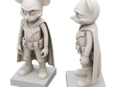 Mickey Mouse dark soldier art Low-poly 3D model