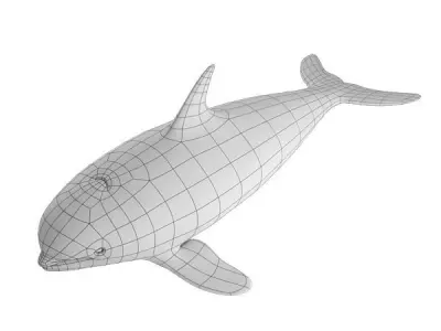 Whale Base Mesh Low-poly 3D model