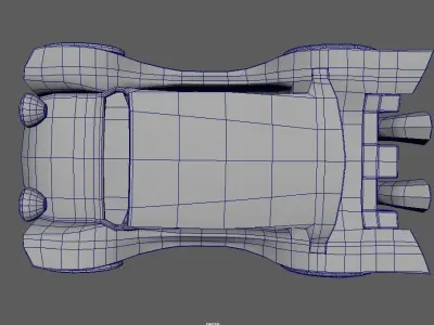 QMBuggy01 car Low-poly 3D model