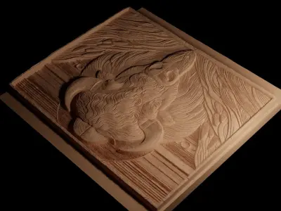 American Bison CNC 3d Print High Relief Sand Casting 3D print model