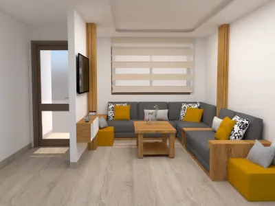 Sofa 3D modeling and rendering 3D print model